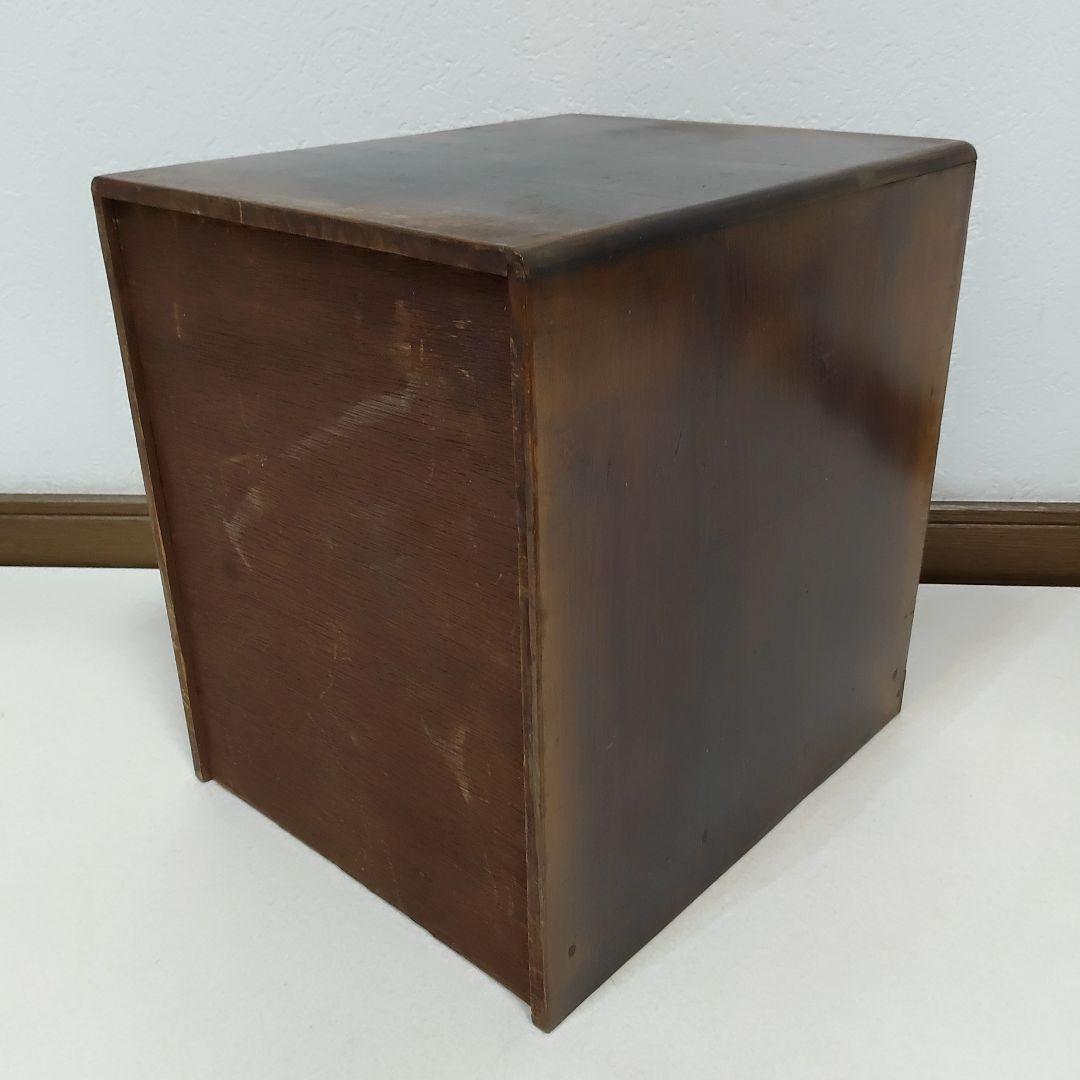 アンティーク古道具 引き出し4杯小引き出し レターケース ネームプレート付き