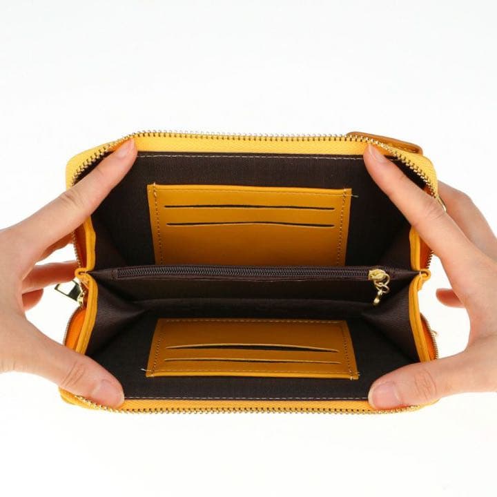 かえるのピクルス　お財布機能付きスマホショルダー　おひさま