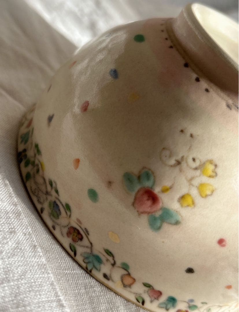 新品未使用❀　ははみや　うつわ　まる椀　絵付け　半磁器　陶芸　作家　京焼　益子焼