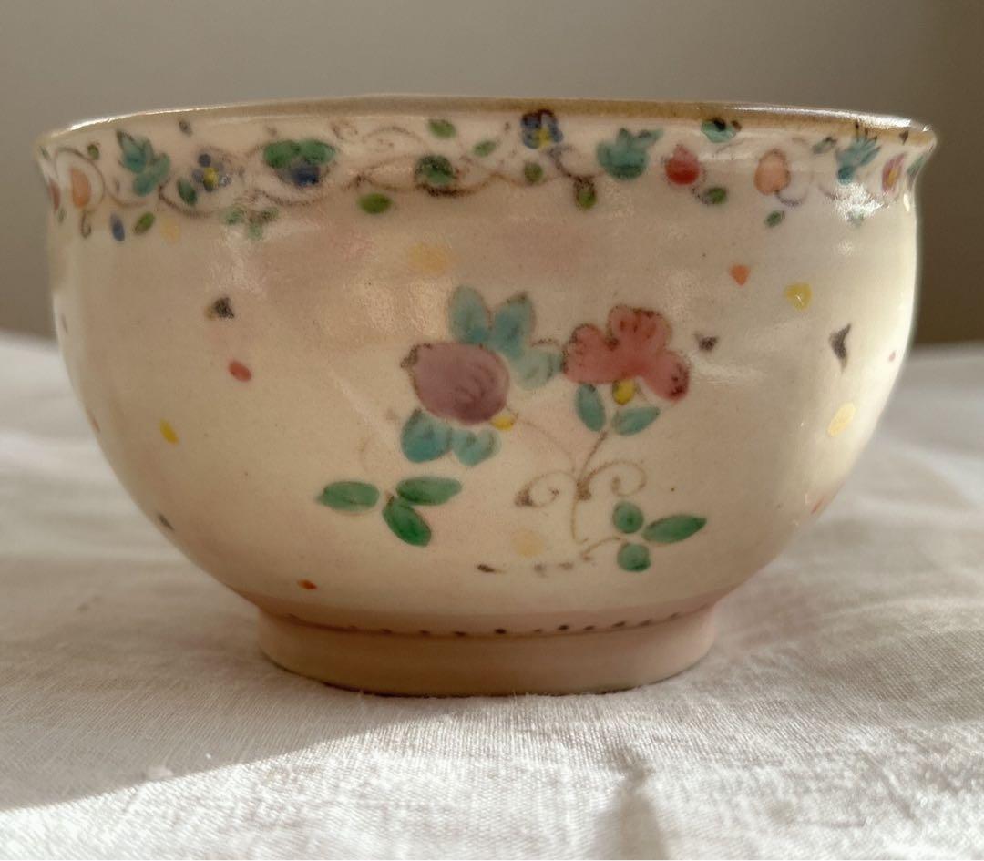 新品未使用❀　ははみや　うつわ　まる椀　絵付け　半磁器　陶芸　作家　京焼　益子焼