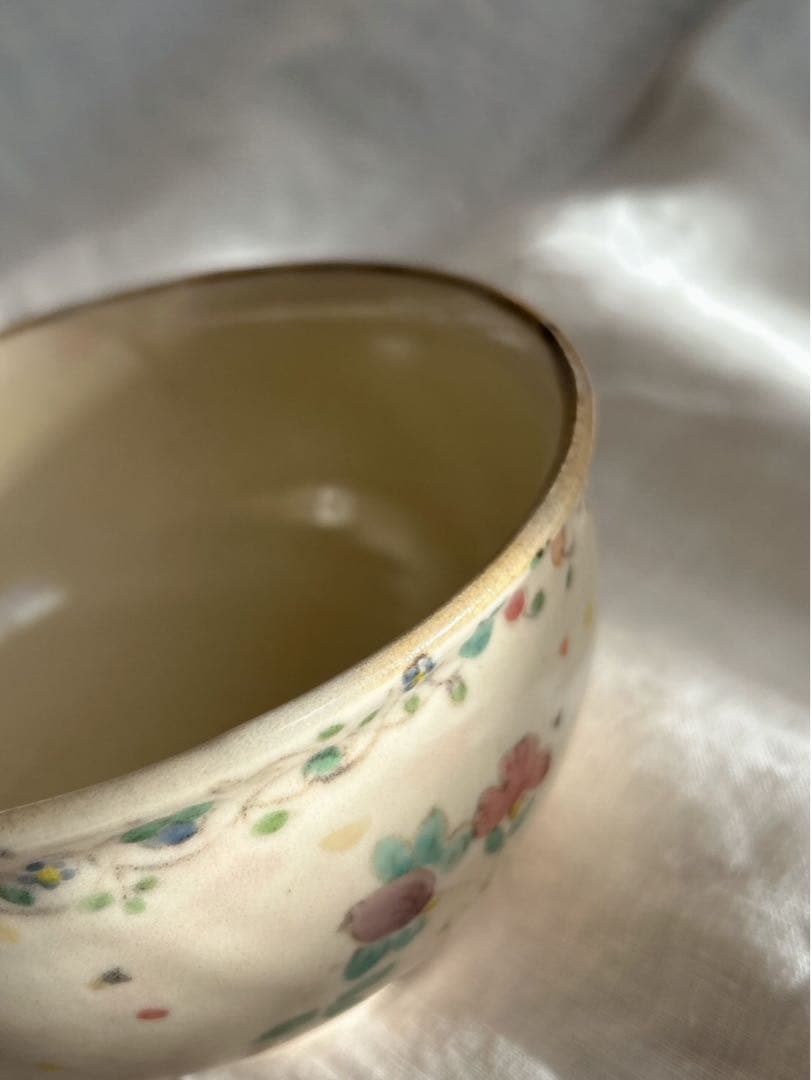 新品未使用❀　ははみや　うつわ　まる椀　絵付け　半磁器　陶芸　作家　京焼　益子焼