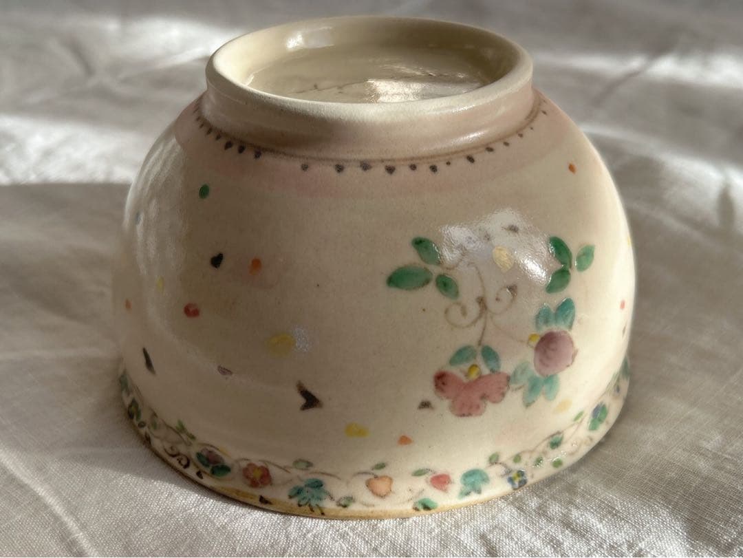 新品未使用❀　ははみや　うつわ　まる椀　絵付け　半磁器　陶芸　作家　京焼　益子焼