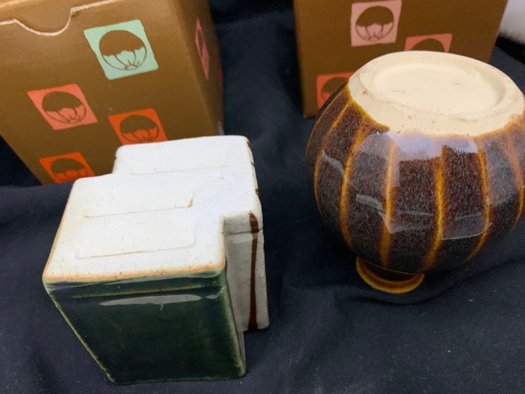 小さな花器シリーズつゆくさ５点/有田焼小久慈織部焼秋田杉信楽焼