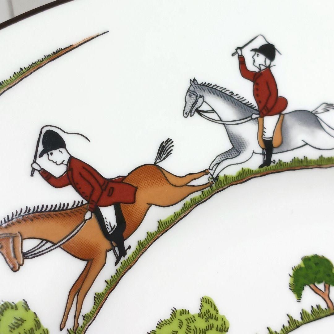 Y3333-4-4 ウェッジウッド ハンティングシーン プレート 直径27㎝