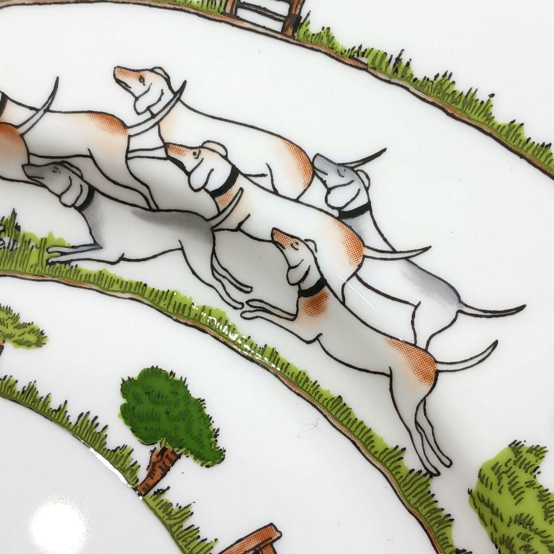 Y3333-4-4 ウェッジウッド ハンティングシーン プレート 直径27㎝