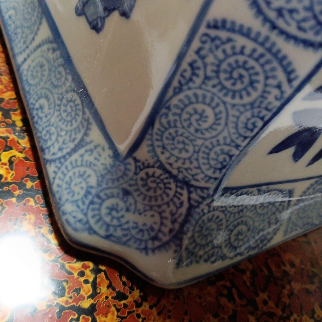 染付 骨董 植木鉢