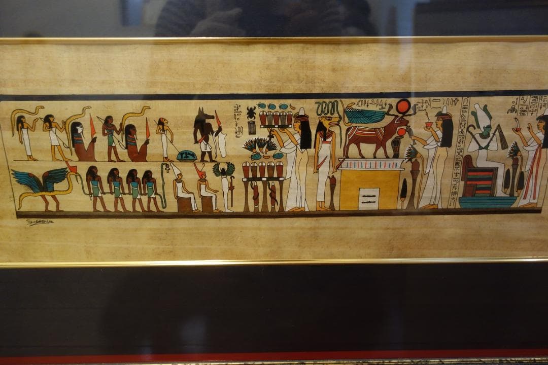 肉筆 手描き エジプト決定版のハンドメイドのパピルス画 絵画