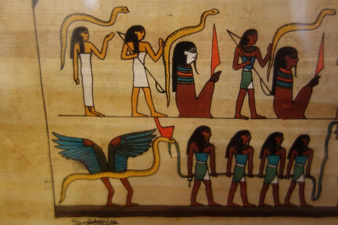 肉筆 手描き エジプト決定版のハンドメイドのパピルス画 絵画