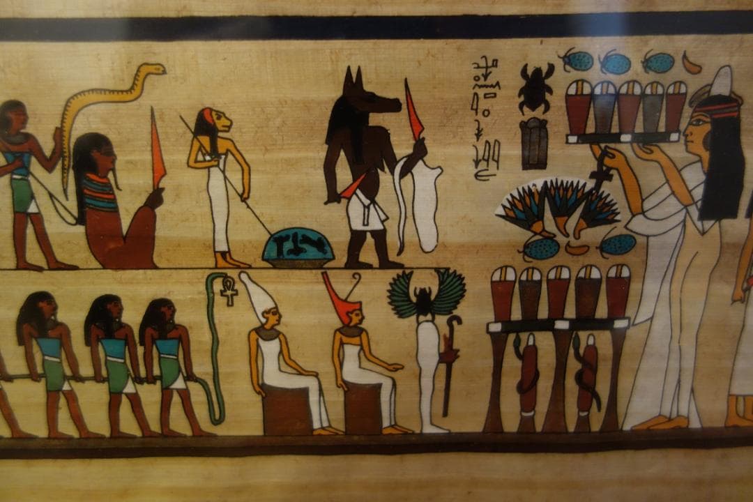 肉筆 手描き エジプト決定版のハンドメイドのパピルス画 絵画