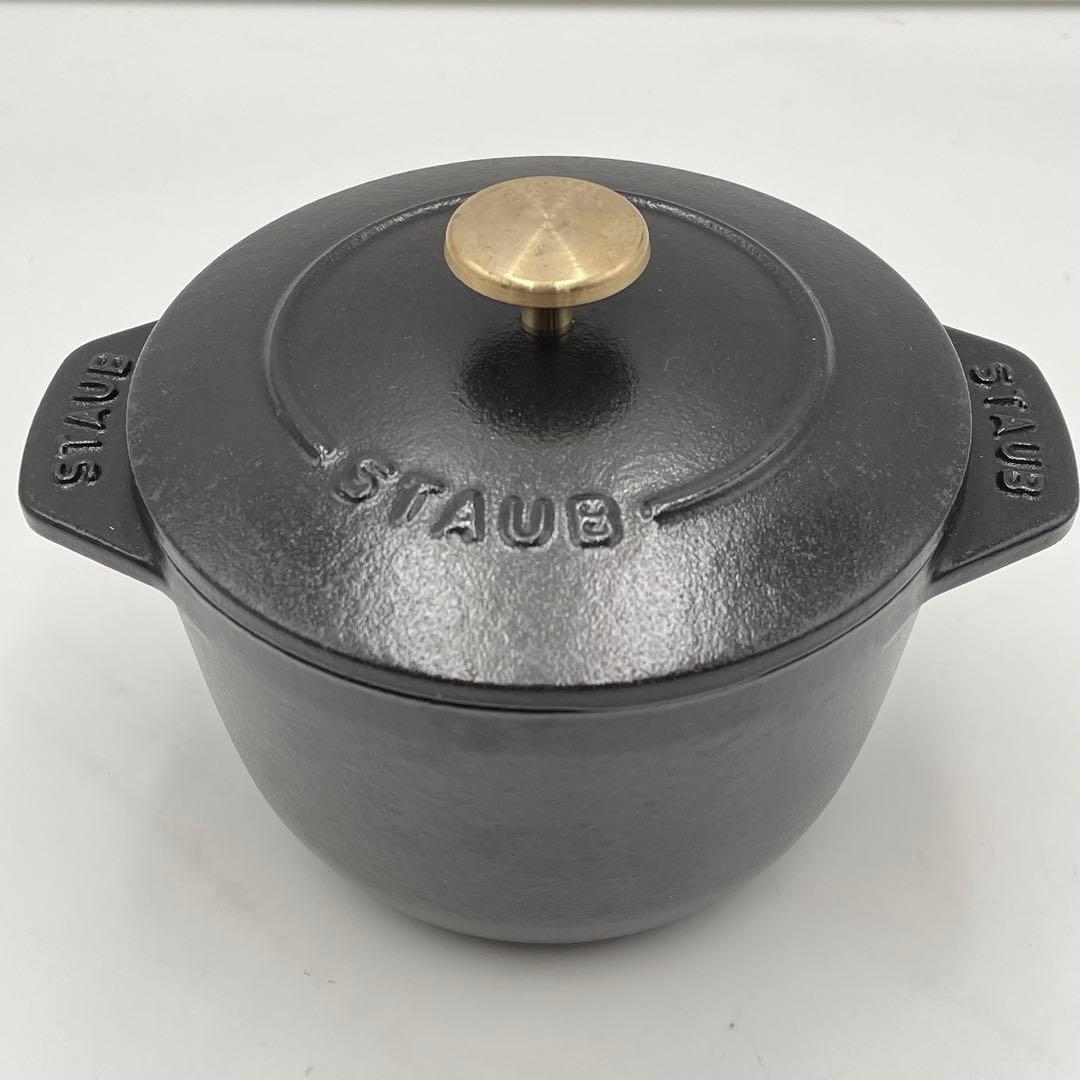 【美品】ストウブ ラ・ココット de GOHAN S 12cm ブラック