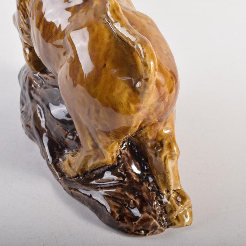 九谷焼　人間国宝　三代徳田八十吉作　猪　干支置物　C　8299