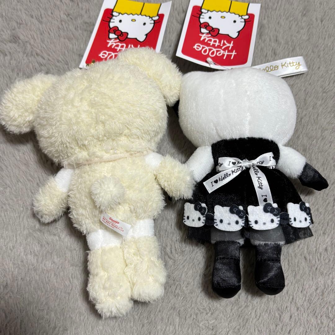 ハローキティ展 マスコット キーホルダー モノトーンドレス 雪うさぎ ぬいぐるみ