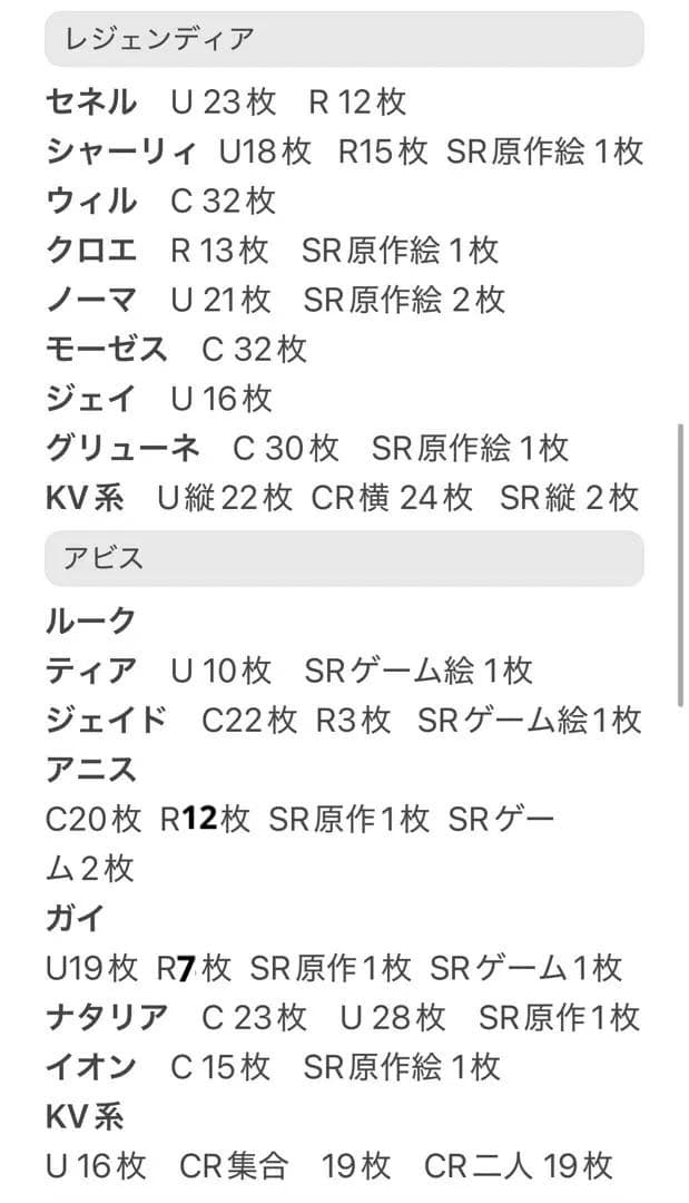 テイルズ ヴァイスシュヴァルツ ヴァイス まとめ売り