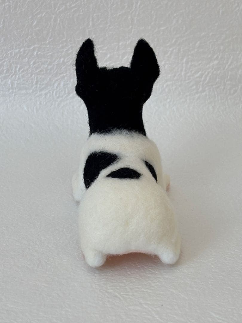 羊毛フェルト犬:手のひらフレンチブルドッグ/ハンドメイド