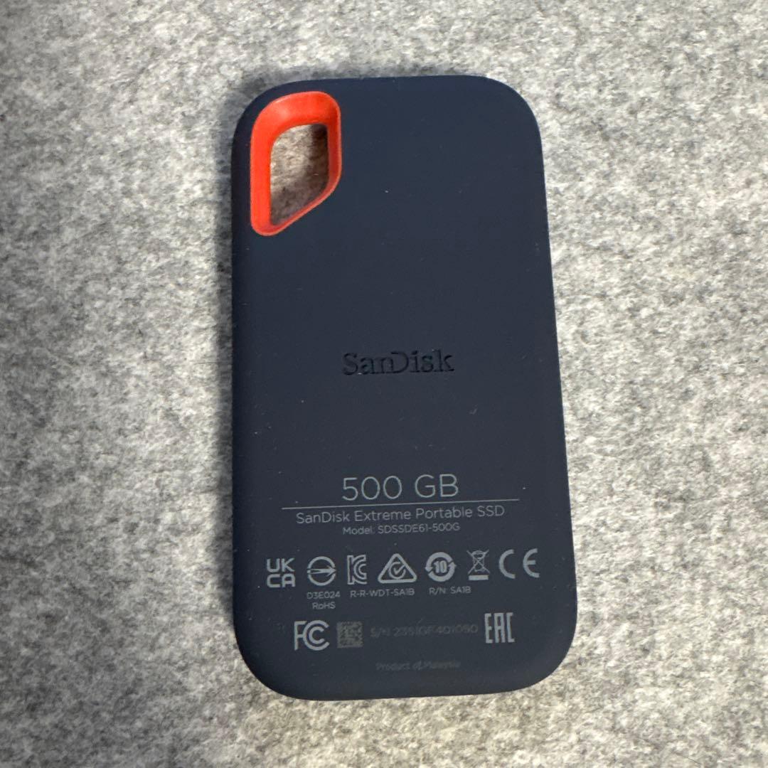 外付けハードディスク・ドライブ SanDisk Extreme Portable SSD 500GB