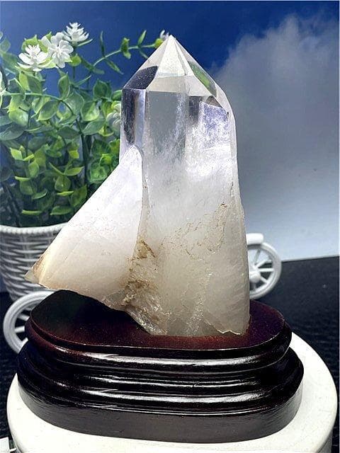 ◆超強いパワー(藍針入り)天然水晶クラスターB89B6/252B57D