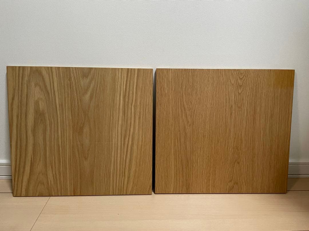 【無印良品】スチールユニットシェルフ用・ボックス・ガラス引き戸・オーク材