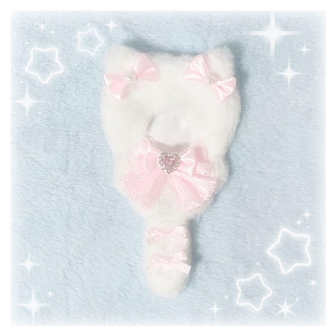 ちびぐるみ にじぱぺっと 10～11cm ぬい服 着ぐるみ 猫 ピンク