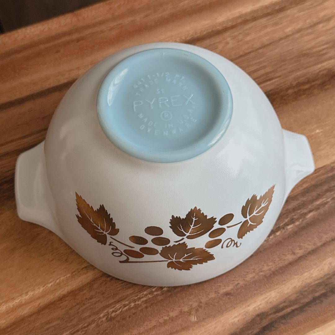 オールドパイレックス デルファイトゴールデングレープCHIP&DIPボウルセット