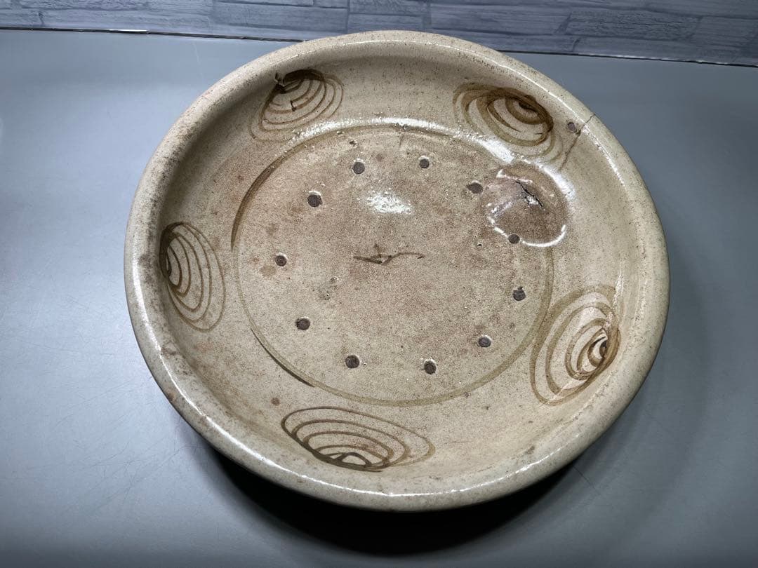 民芸　江戸後期　馬の目皿　大皿