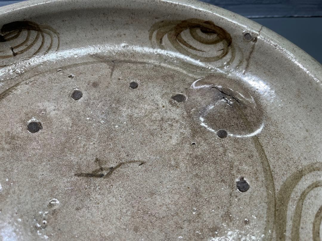 民芸　江戸後期　馬の目皿　大皿