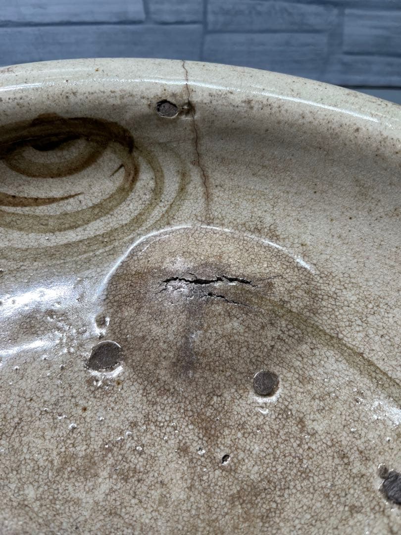 民芸　江戸後期　馬の目皿　大皿