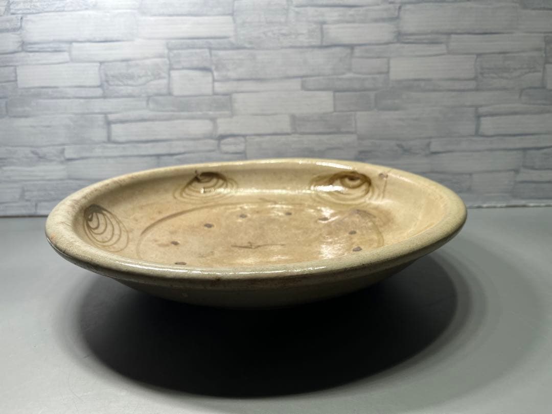 民芸　江戸後期　馬の目皿　大皿