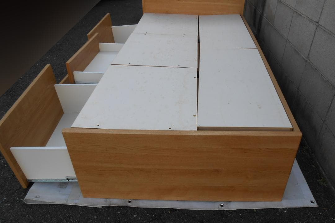 直接引取可 ニトリ 大容量 収納 コンセント付 シングルベッド 近隣配送可能