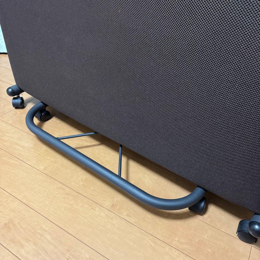 山善YAMAZEN／低反発折りたたみベッド ハイタイプHT-1S(DBR/BK)