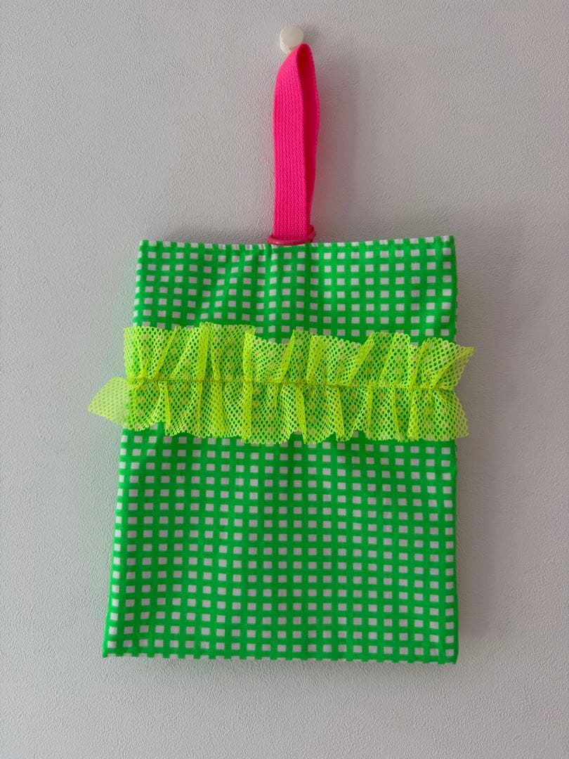 入園入学セット レッスンバッグ お着替え袋 上履き入れ フリル ネオン 女の子