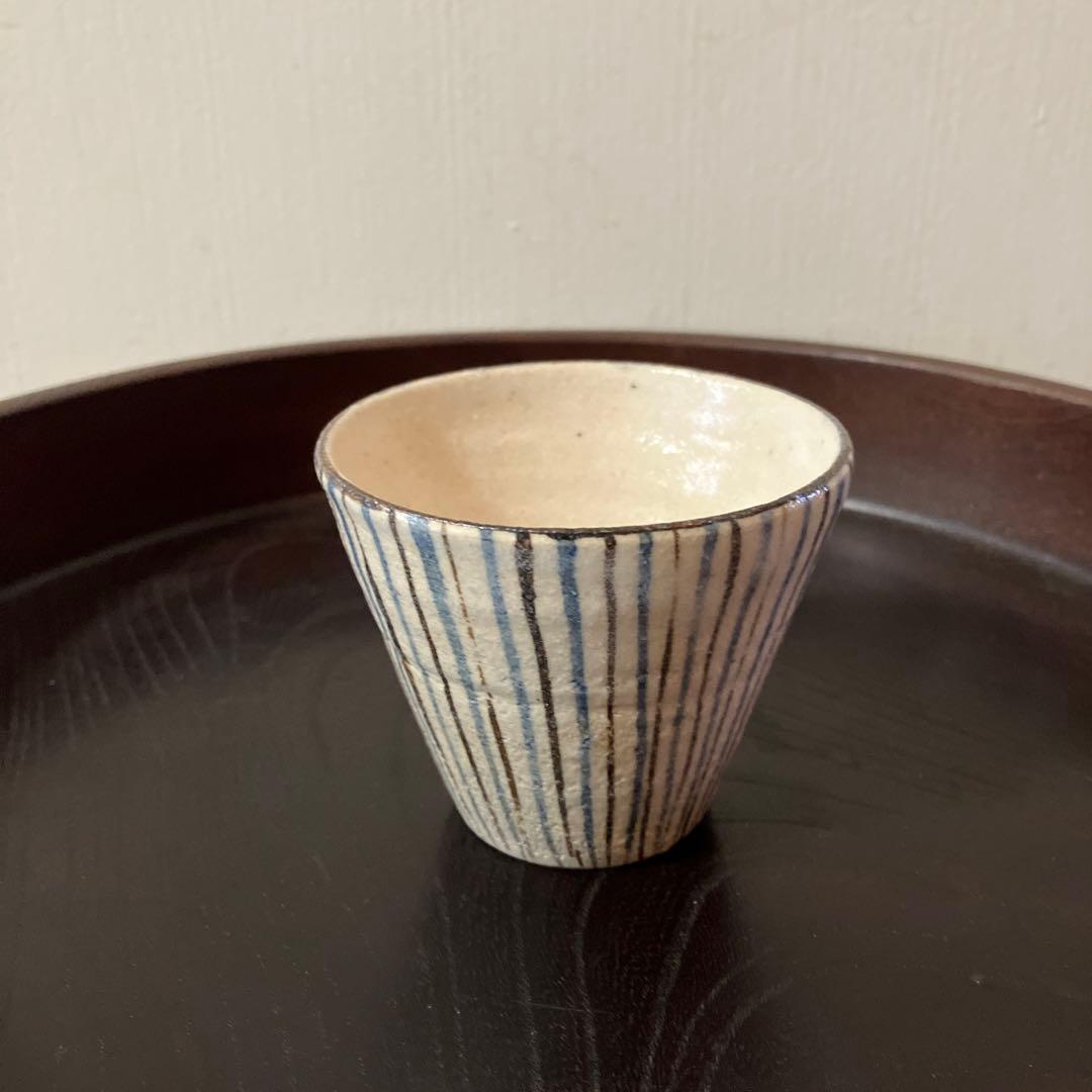 麦藁手蕎麦猪口　② 瀬戸　十草　美濃　古道具　　青山二郎　白洲正子　古民芸　酒器