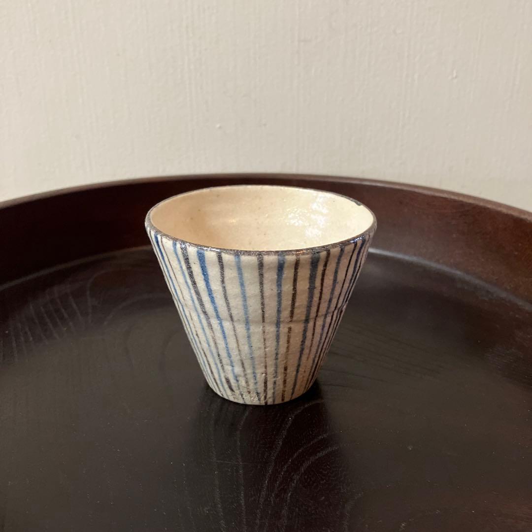 麦藁手蕎麦猪口　② 瀬戸　十草　美濃　古道具　　青山二郎　白洲正子　古民芸　酒器