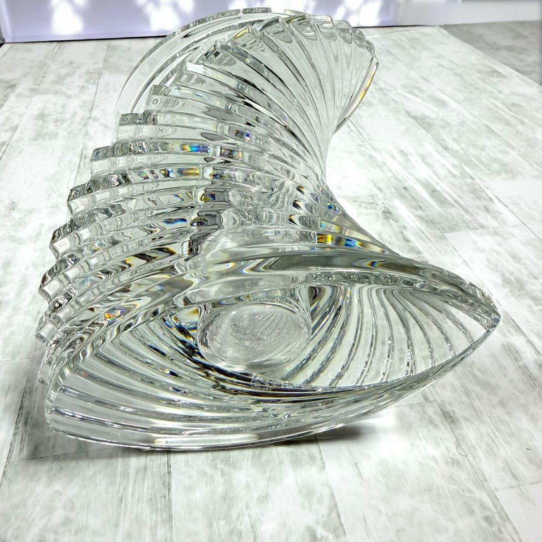 ☆希少極美品 バカラ クリスタル ツイスト S 高さ18cm 高級フラワーベース