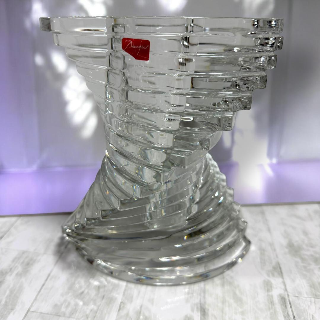 ☆希少極美品 バカラ クリスタル ツイスト S 高さ18cm 高級フラワーベース