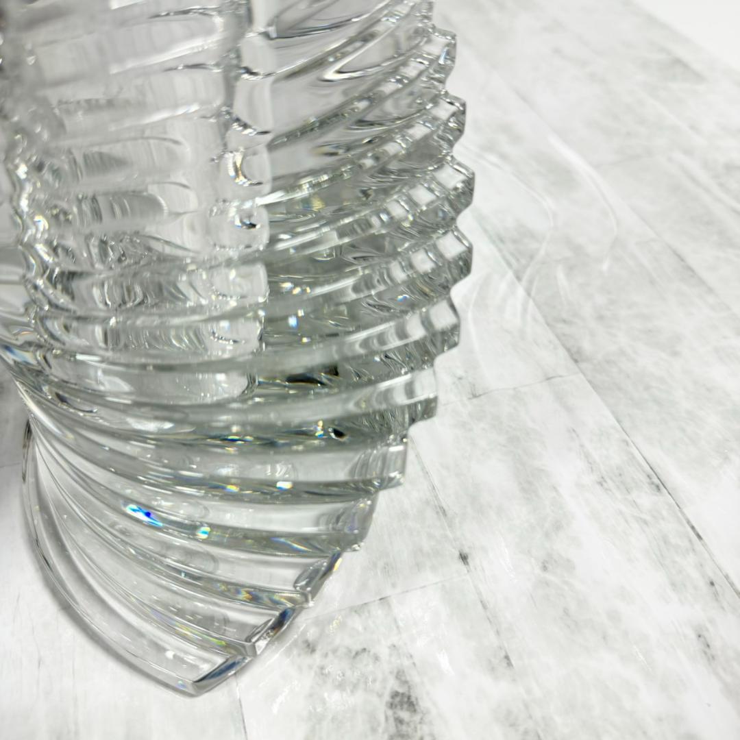 ☆希少極美品 バカラ クリスタル ツイスト S 高さ18cm 高級フラワーベース