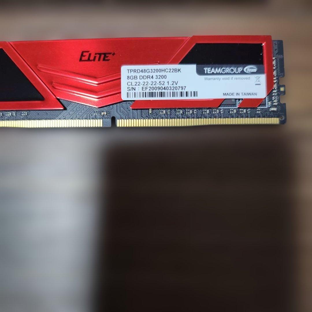 【週末大特価】TEAM DDR4 3200MHz 8GB メモリー2枚セット