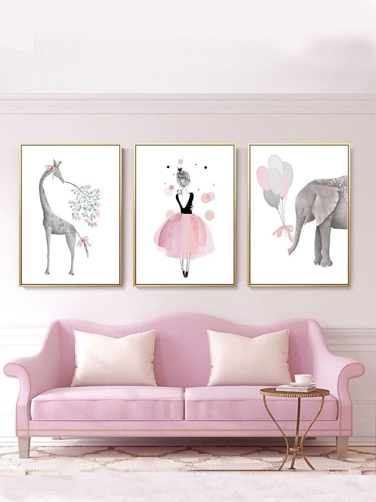 近代的な簡約の壁画スタイルの応接間装飾抽象寝室の部屋の壁面のベッド掛け北欧の壁画