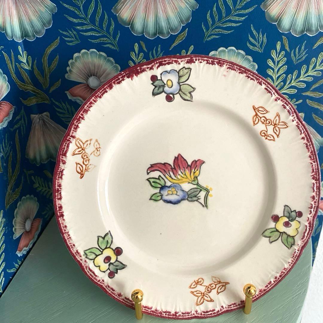 フランスアンティークLongwy ロンウィ マルセイユ　デザートプレート