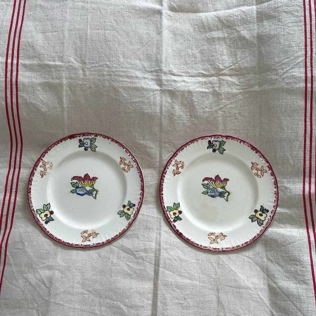 フランスアンティークLongwy ロンウィ マルセイユ　デザートプレート