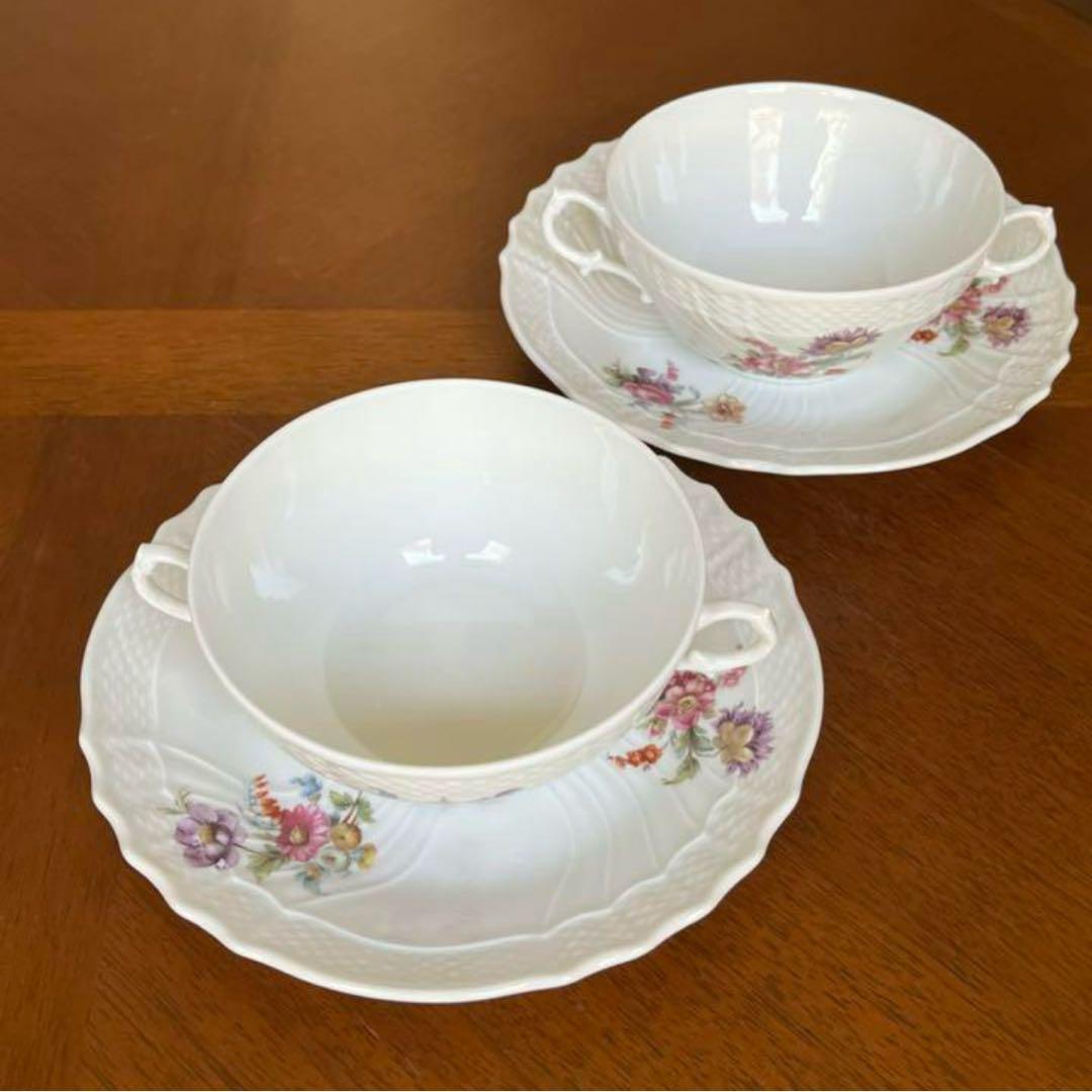【レア美品】リチャードジノリ★サックスフラワー★スープC/S 1客