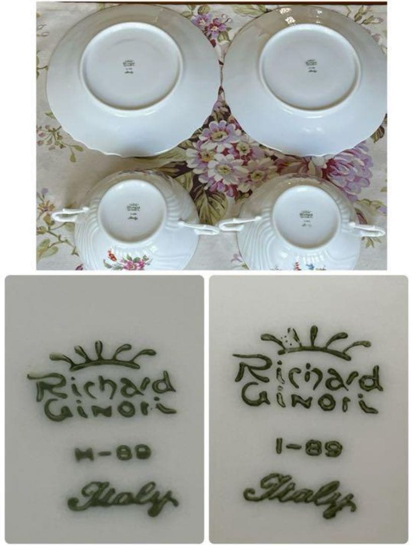 【レア美品】リチャードジノリ★サックスフラワー★スープC/S 1客