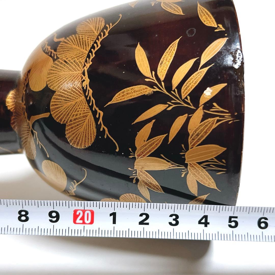 【蔵出し】鼓　蒔絵　小鼓　胴　和楽器　漆塗り　伝統芸能　能 歌舞伎　金彩　松柄