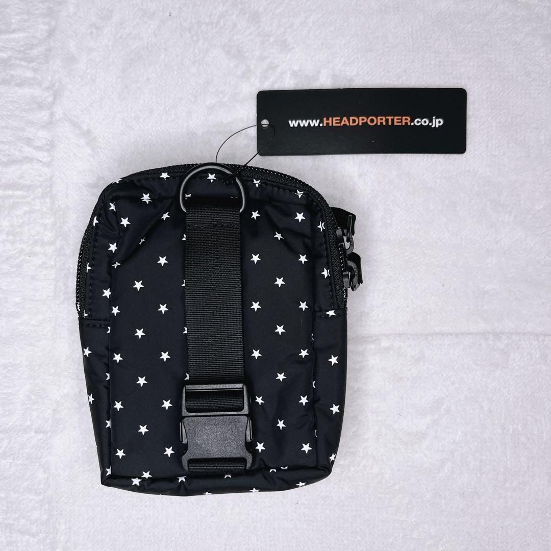 (極美品) HEAD PORTER スター柄　ショルダーバッグ　カメラ収納ポーチ