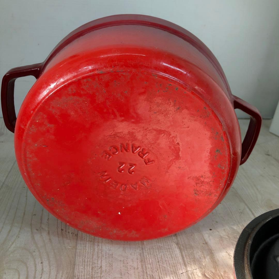 STAUB LA COCOTTE 赤 鍋 22cm 中古