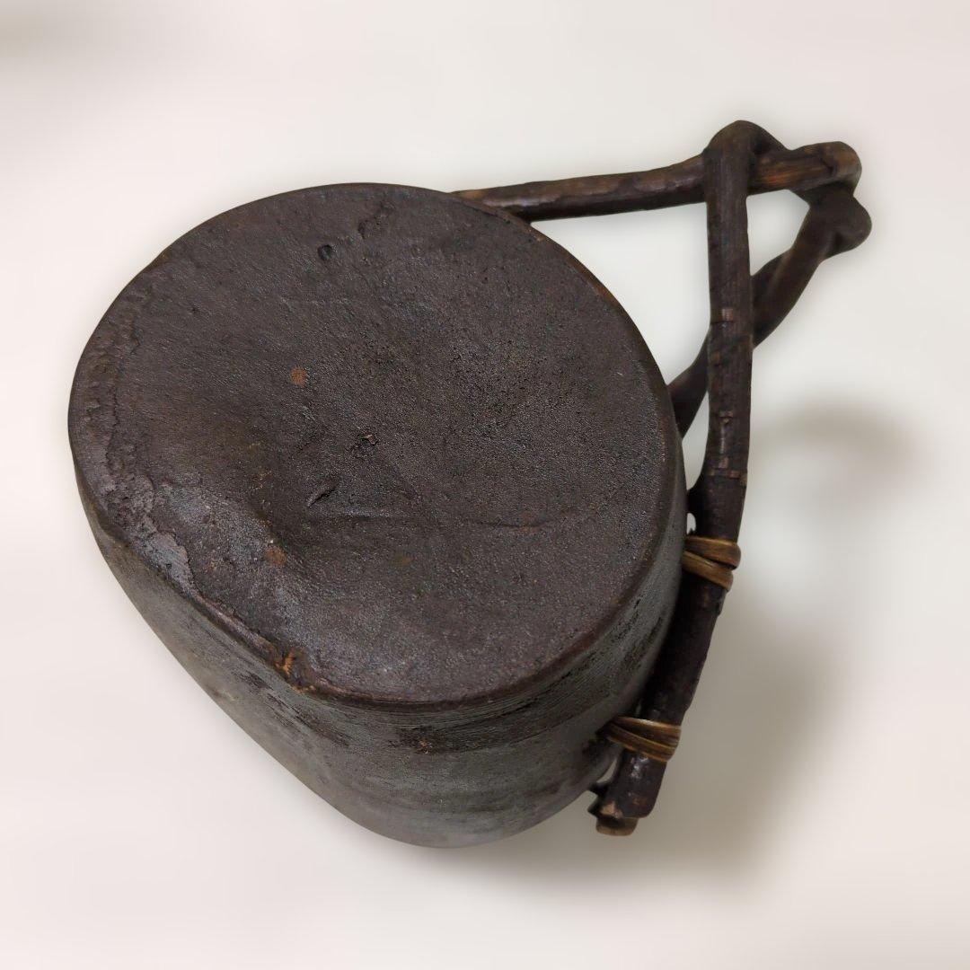 陶器製　木製ハンドル付き　花器セット