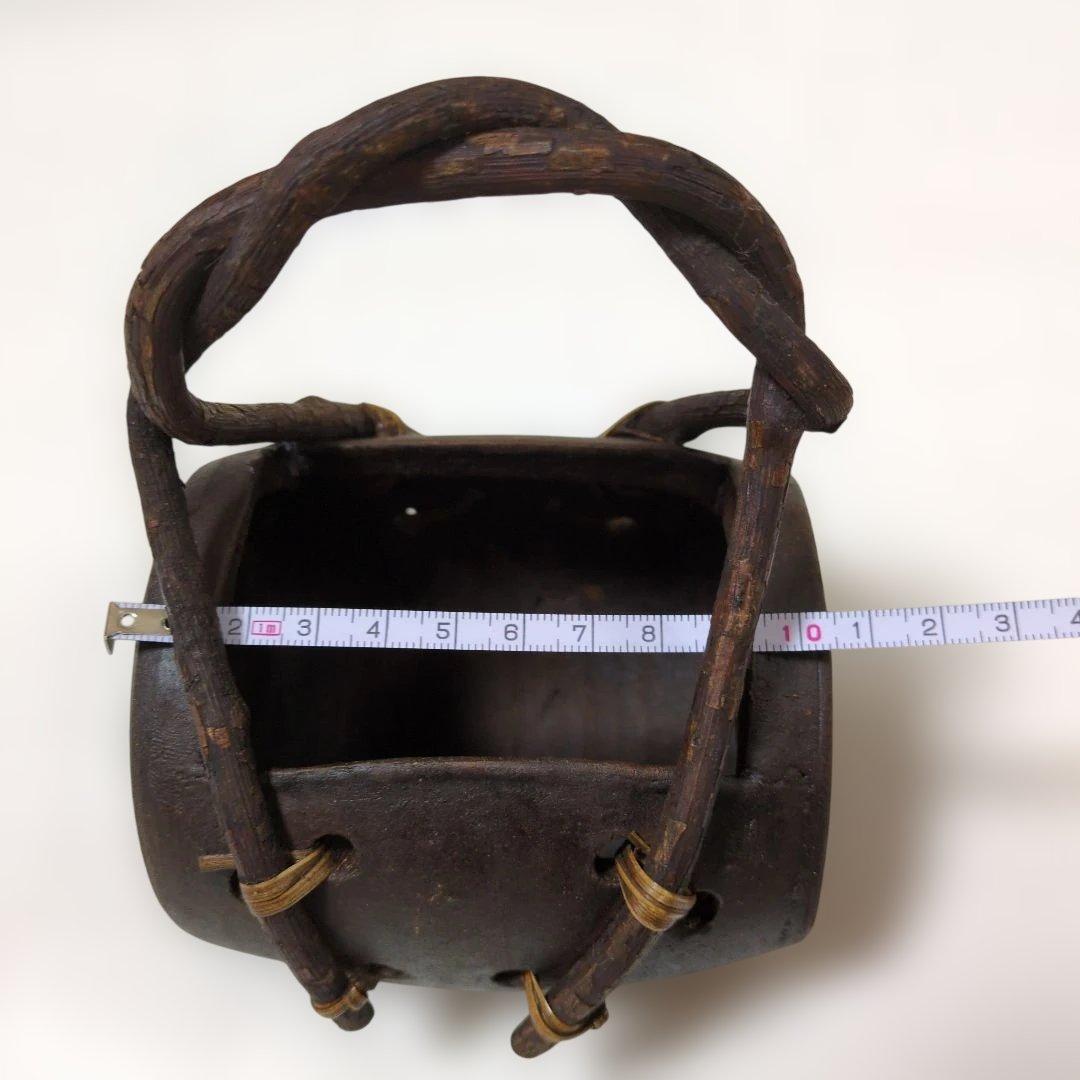 陶器製　木製ハンドル付き　花器セット