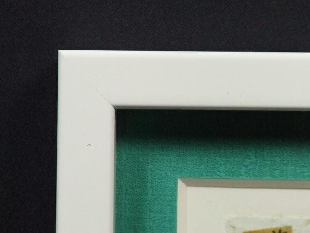 現代アート 　森邦保　直筆サイン『キューブ』アクリル絵具＆コラージュ 0207D