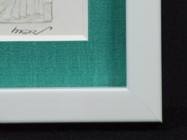 現代アート 　森邦保　直筆サイン『キューブ』アクリル絵具＆コラージュ 0207D