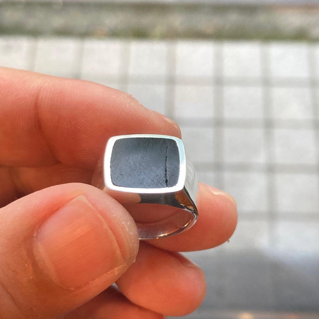 石に訳あり、新品 パワーストーン 指輪 11号 オニキス シルバー925