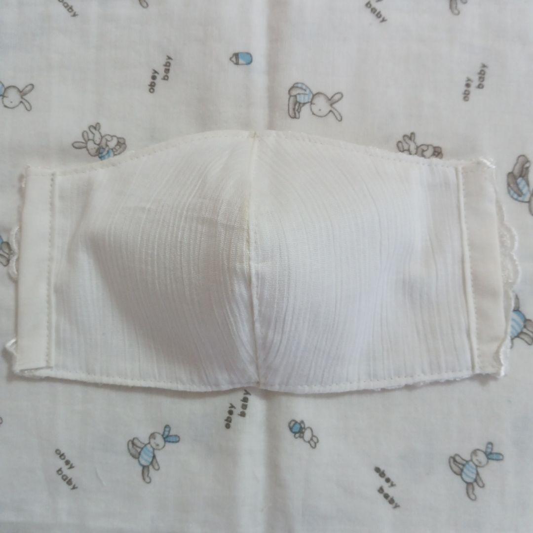 M16★White★チュール★お花✿刺繍レース★ハンドメイドマスク